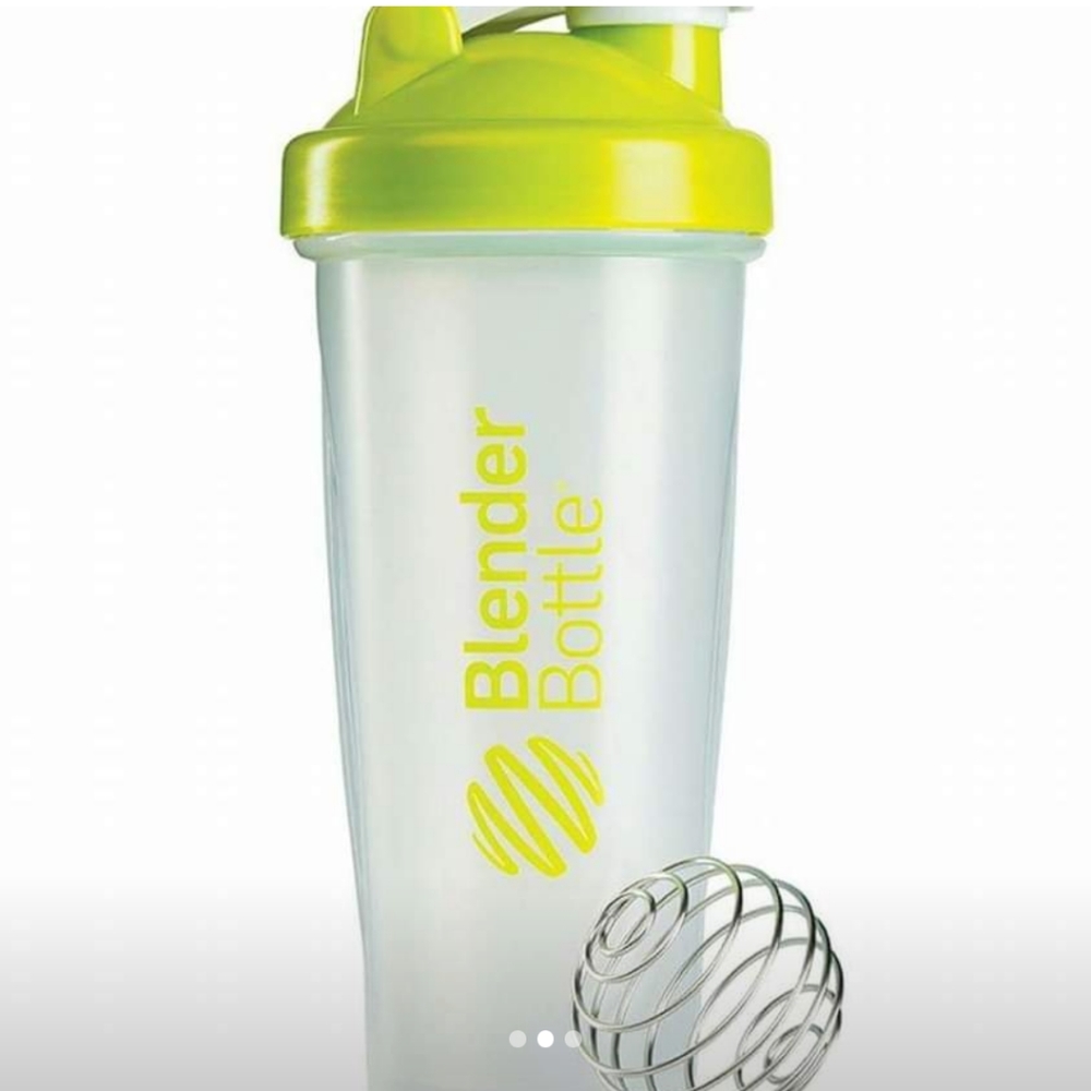 Blender Bottle 28oz Clear with Green top